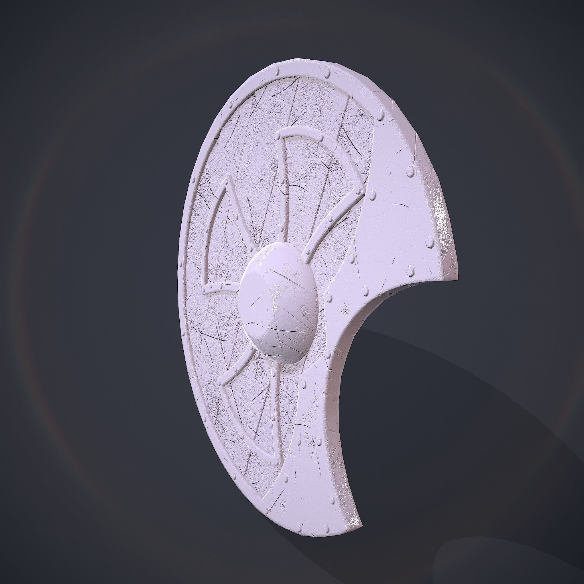 Medeival Warriors LARP Shield Low-poly 3D model_15