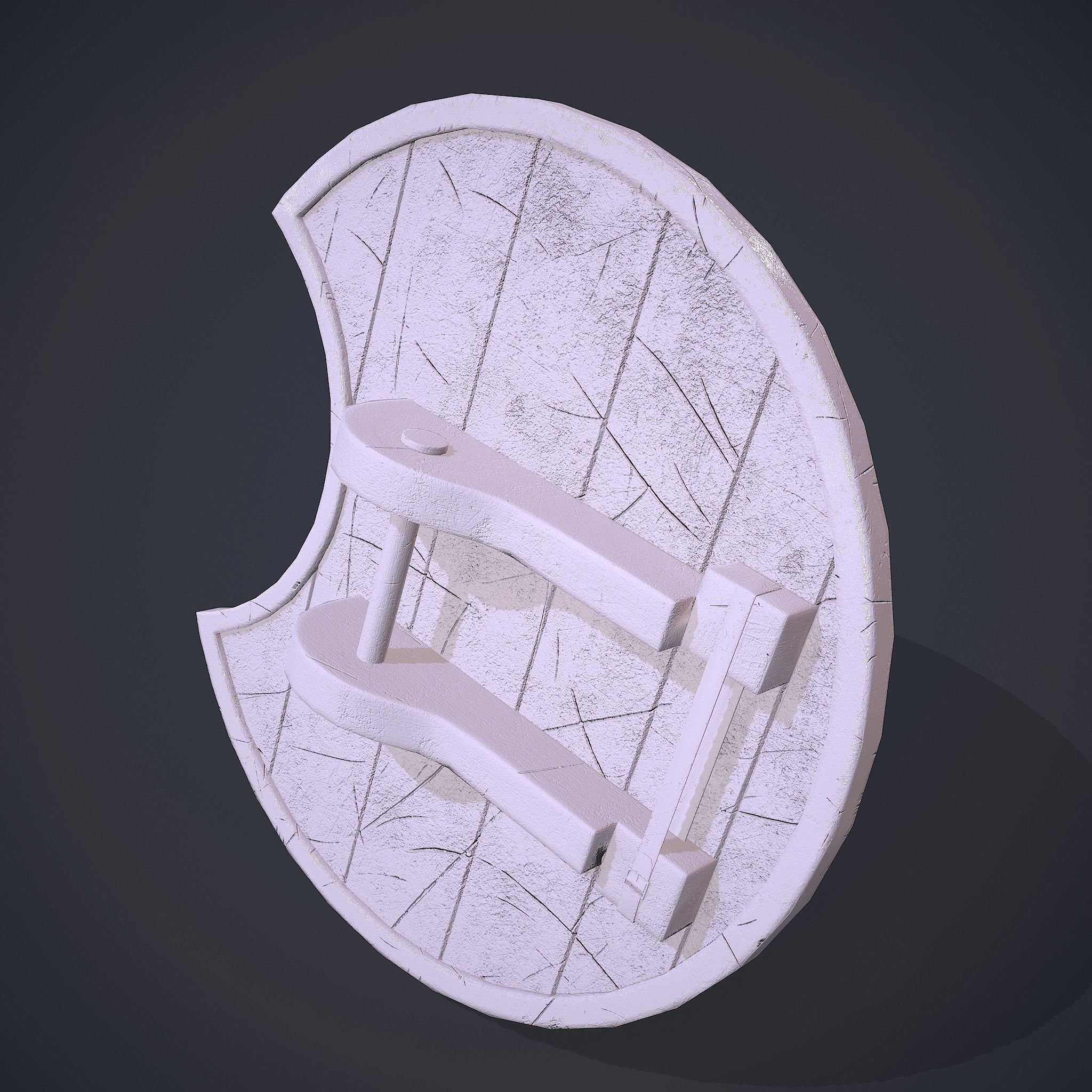 Medeival Warriors LARP Shield Low-poly 3D model_20