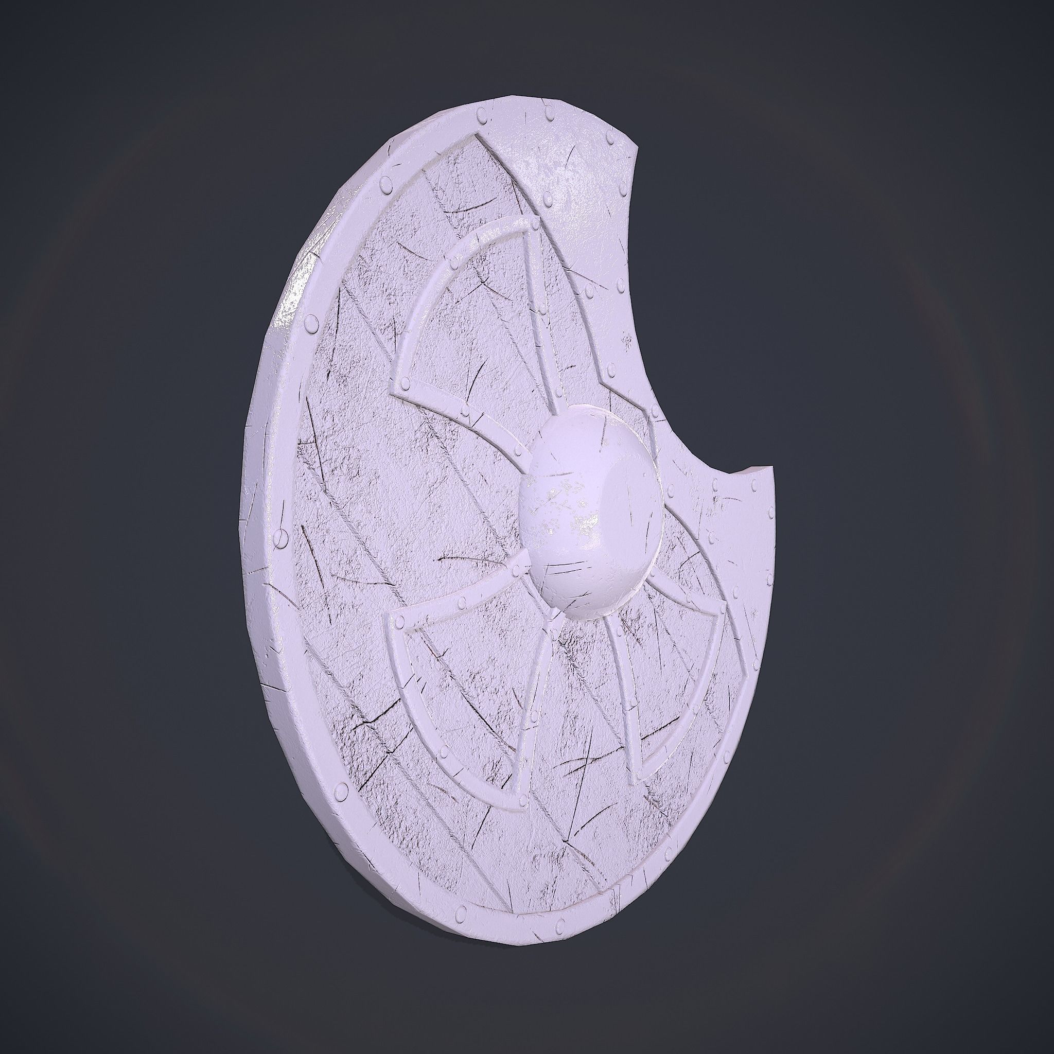 Medeival Warriors LARP Shield Low-poly 3D model_16