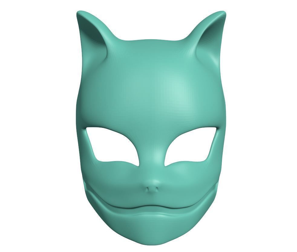 Mask - Kitsune 3D print model_4