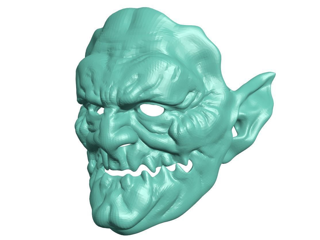 STL MASK - Demon 3D print model_1