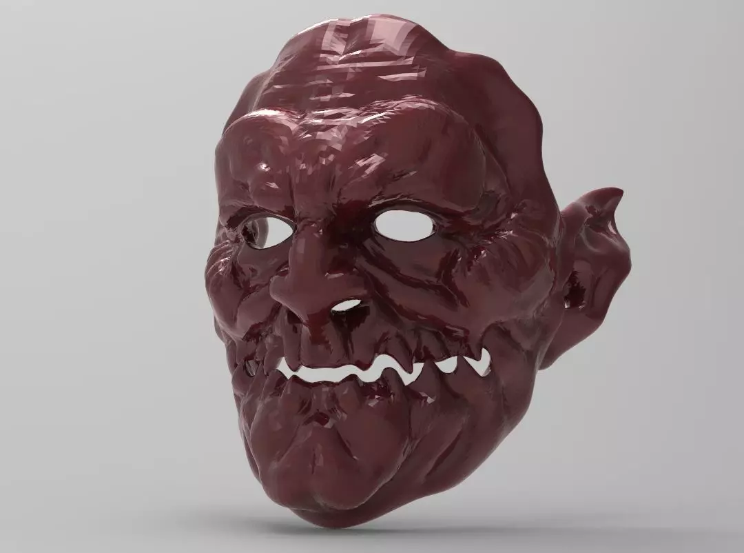 STL MASK - Demon 3D print model_0
