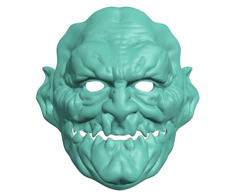 STL MASK - Demon 3D print model_4