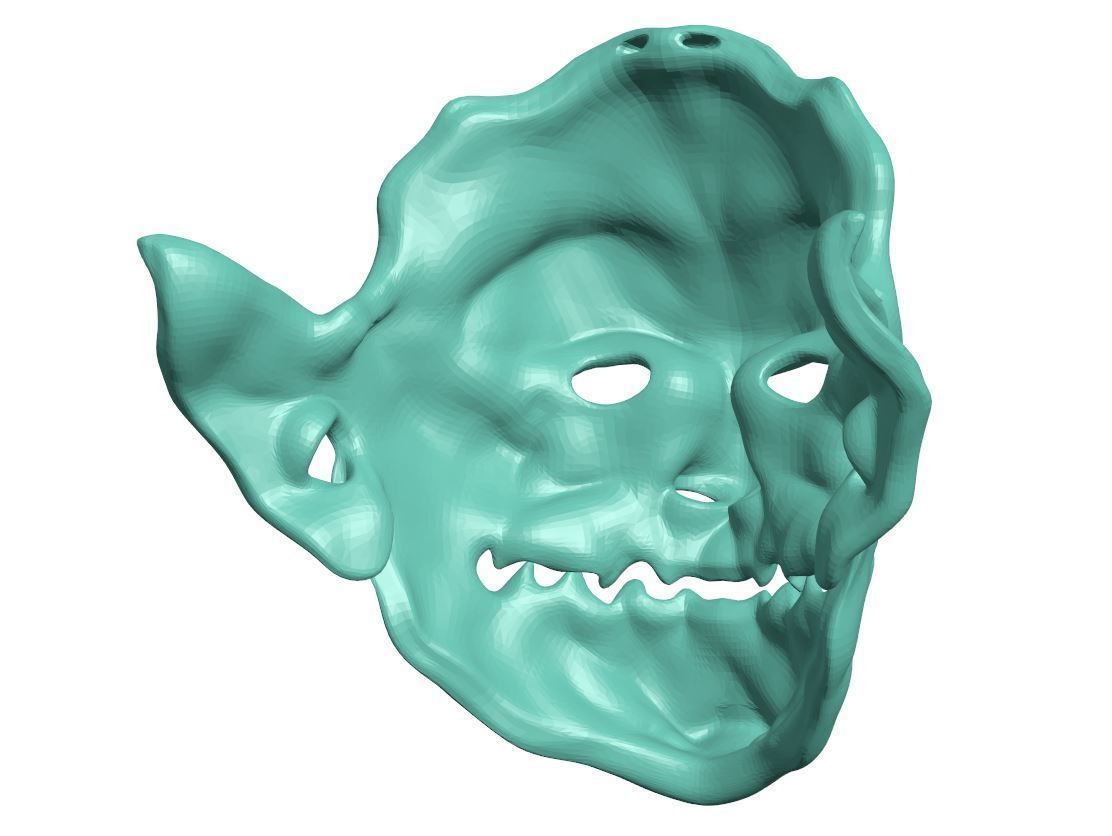 STL MASK - Demon 3D print model_3