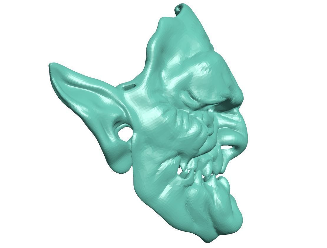 STL MASK - Demon 3D print model_2