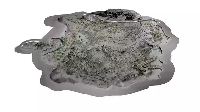 BERMUDA - LOW POLY - Free Fire 3D Map Download Low-poly 3D model