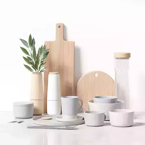 Minimalist tableware 3D model