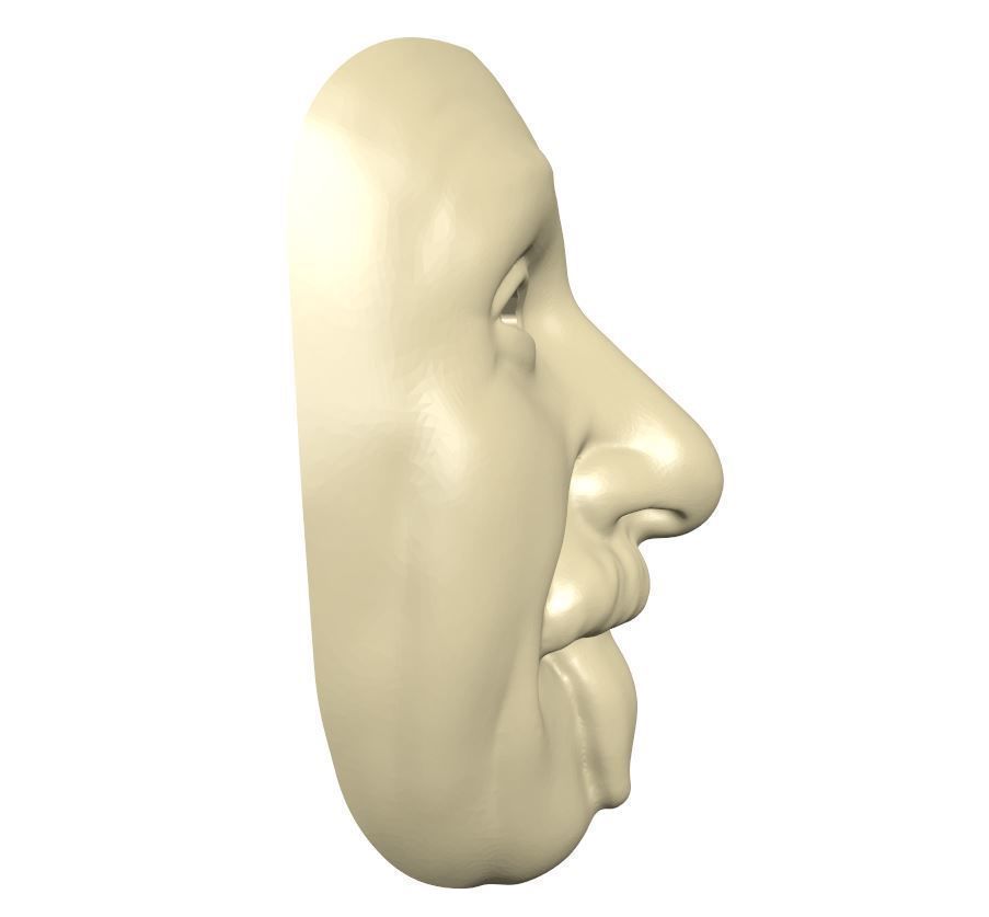 Mask - Einstein 3D print model_2