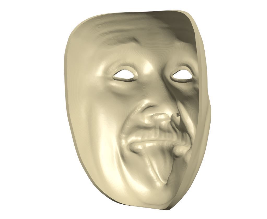 Mask - Einstein 3D print model_3