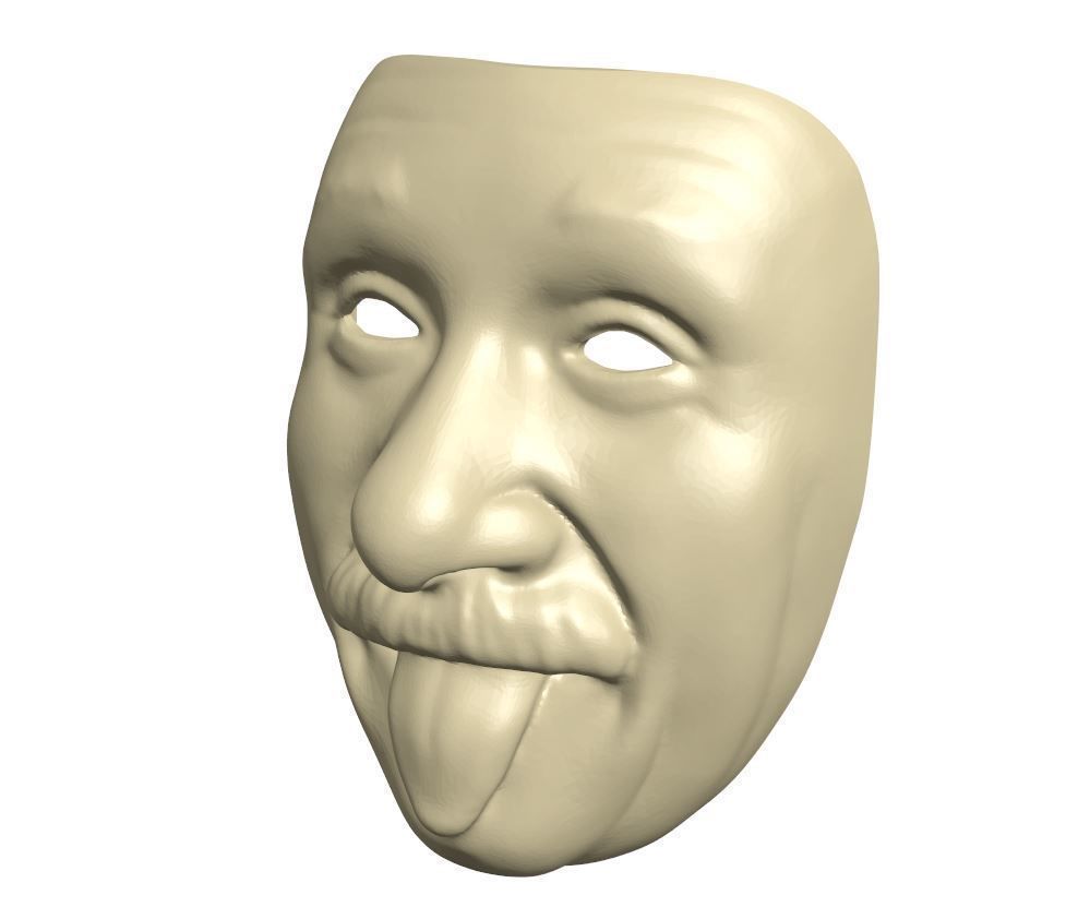 Mask - Einstein 3D print model_1
