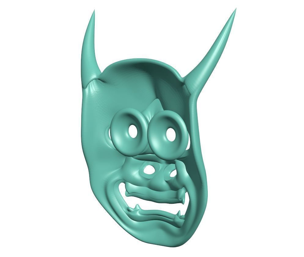 Mask - hannya 3D print model_3