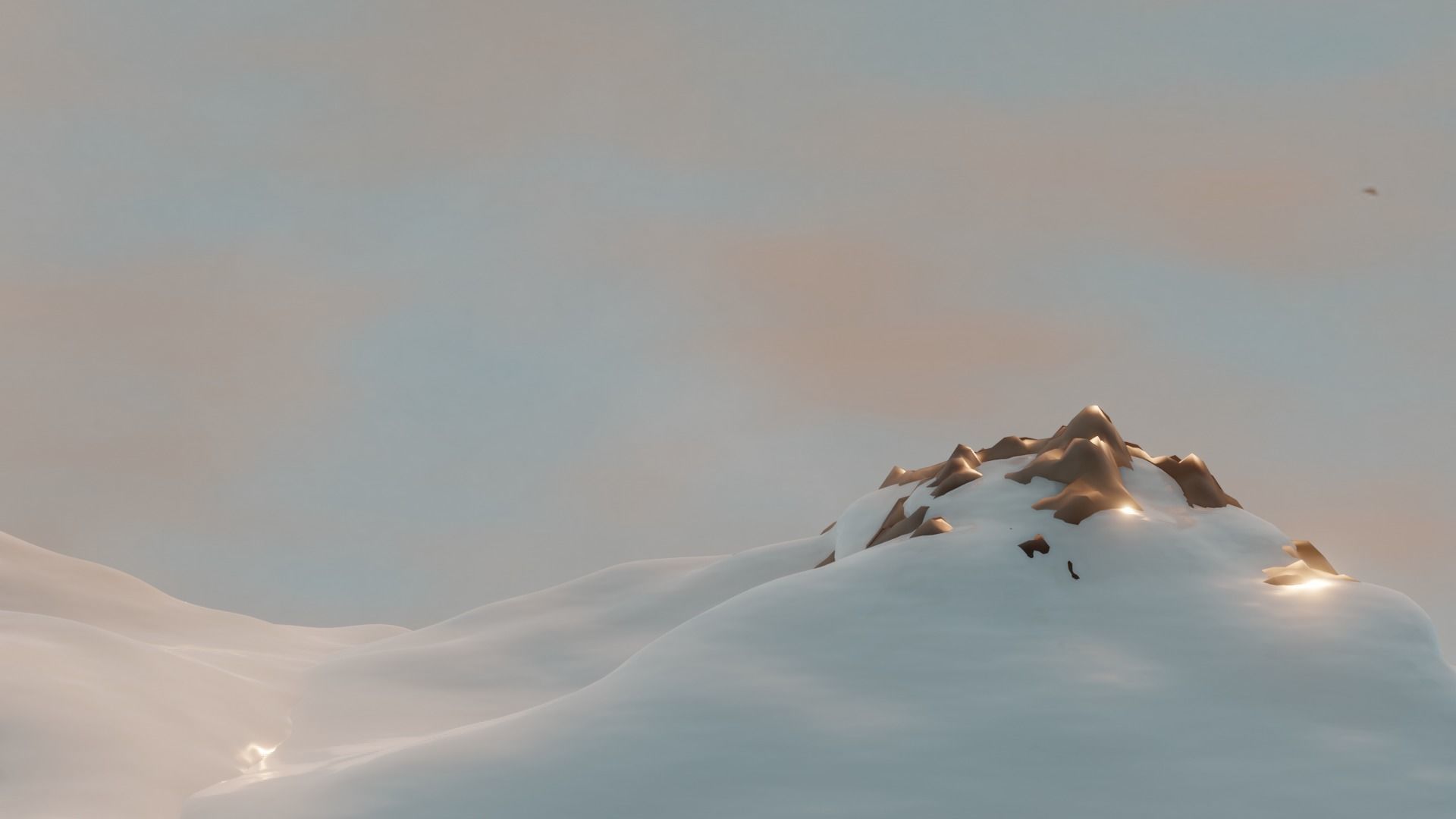 mountain snow landscape Low-poly 3D model_1