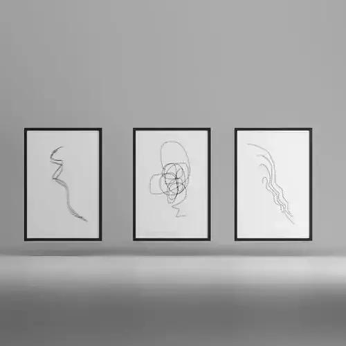 Paintings fames on wall