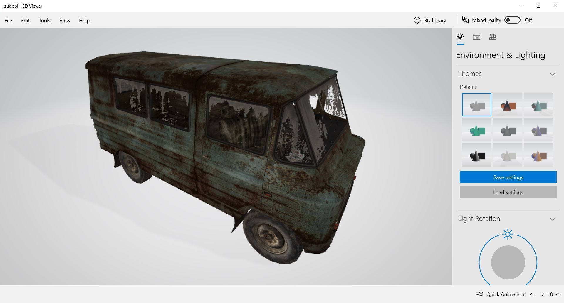 Car - VAN 01 Low-poly 3D model_1