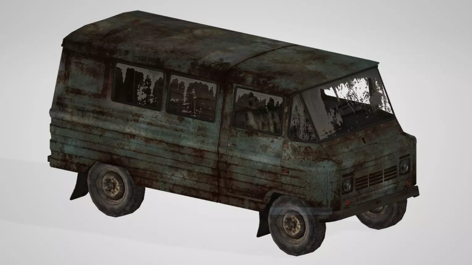 Car - VAN 01 Low-poly 3D model_0