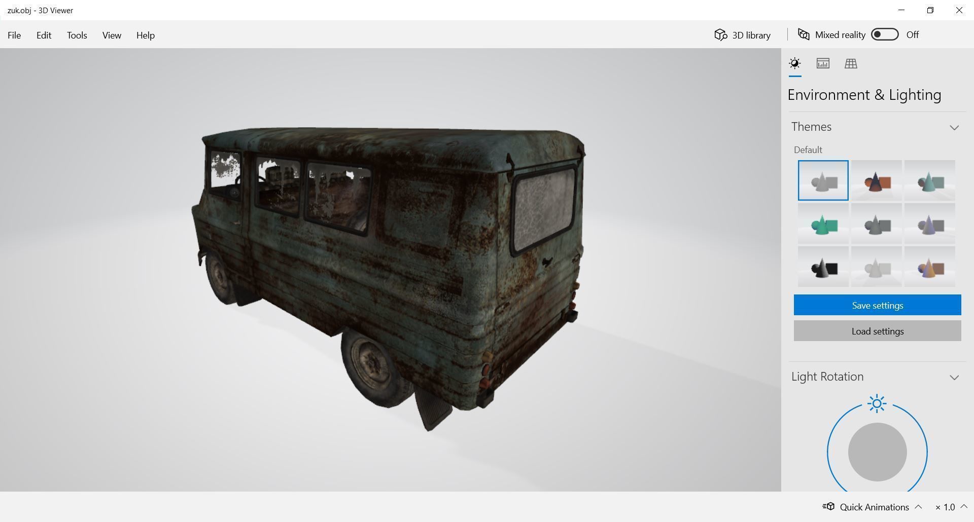 Car - VAN 01 Low-poly 3D model_2
