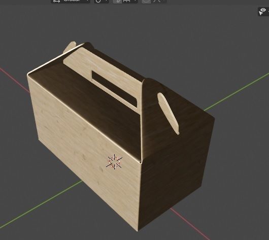 Take away box large 3D model_4