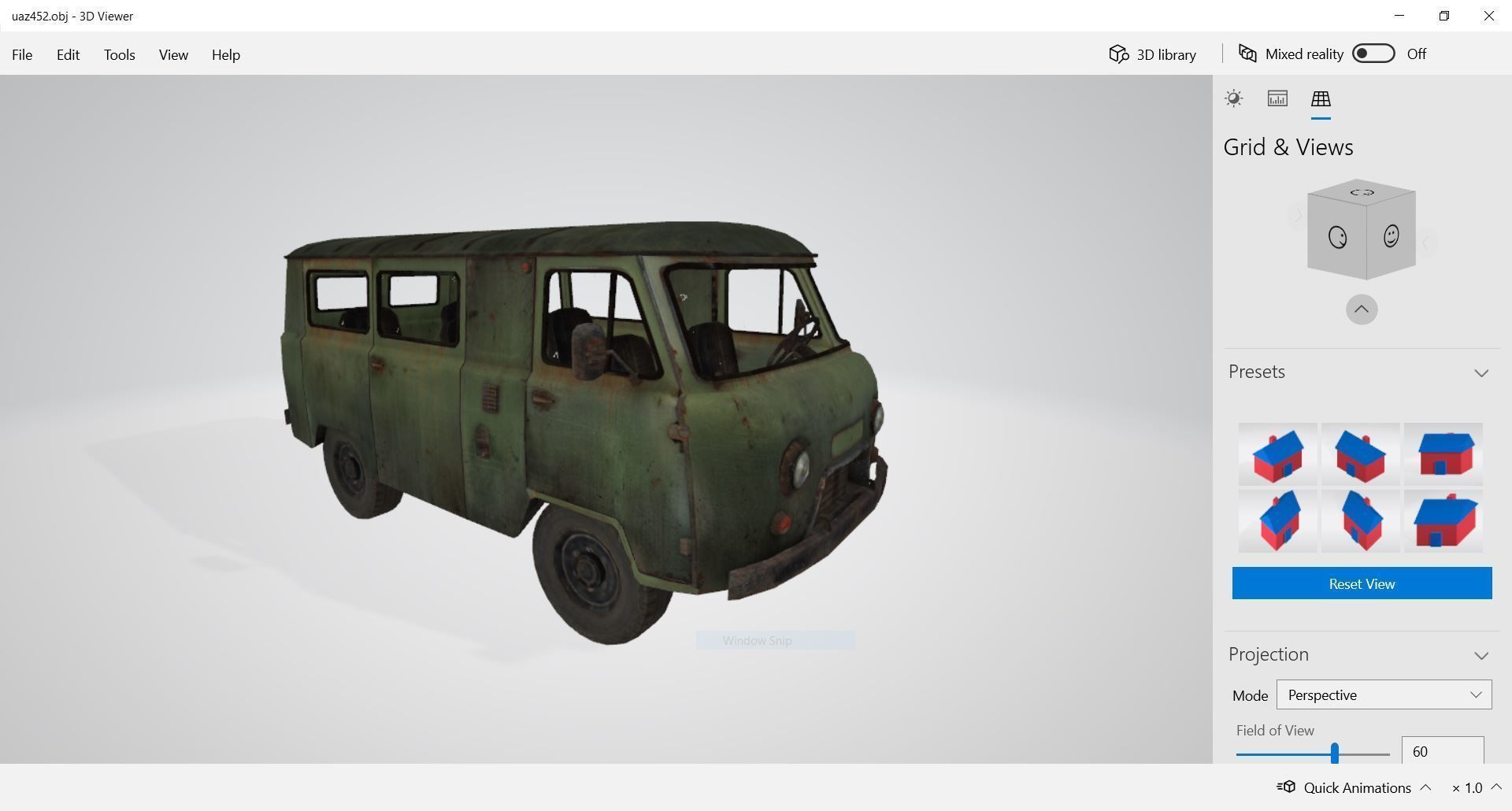 Car - VAN 04 Low-poly 3D model_1