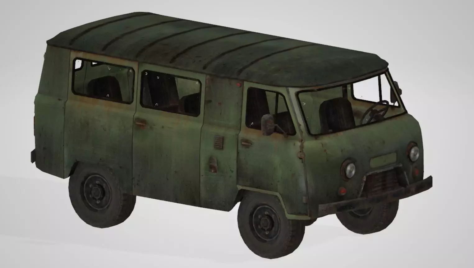 Car - VAN 04 Low-poly 3D model_0