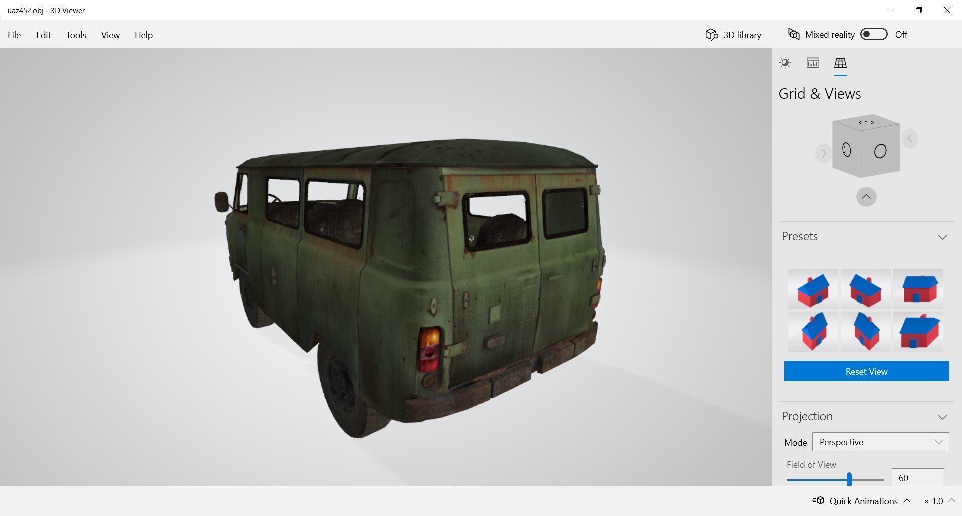 Car - VAN 04 Low-poly 3D model_2