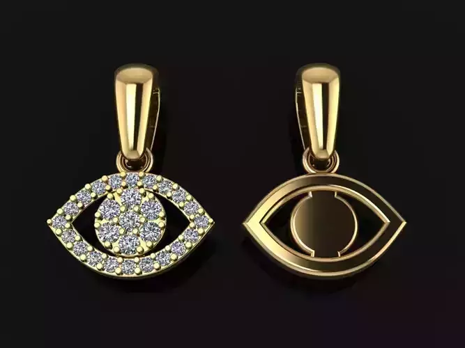 EVIL EYE DIAMOND PENDANT