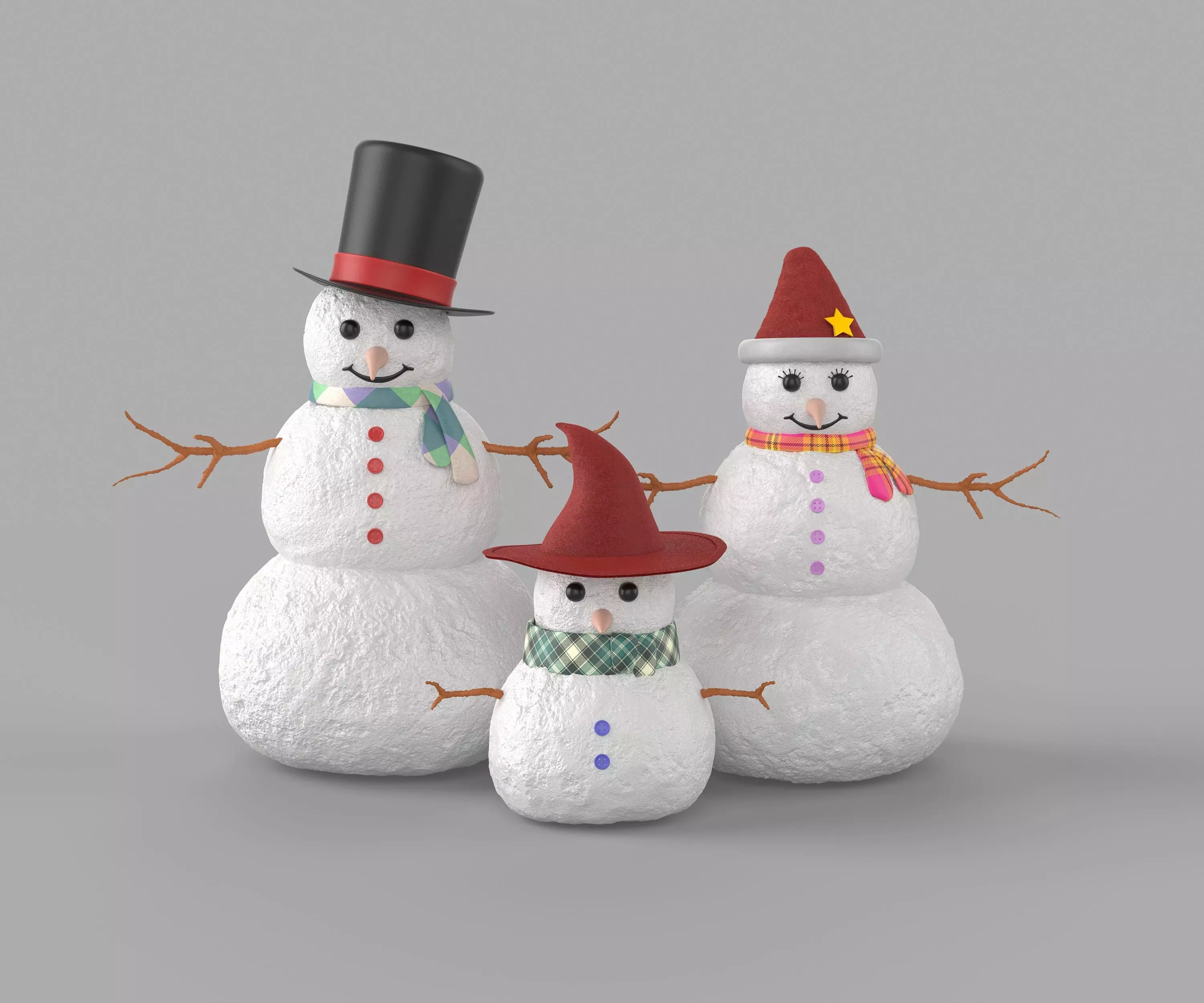 Snowmen 3D model