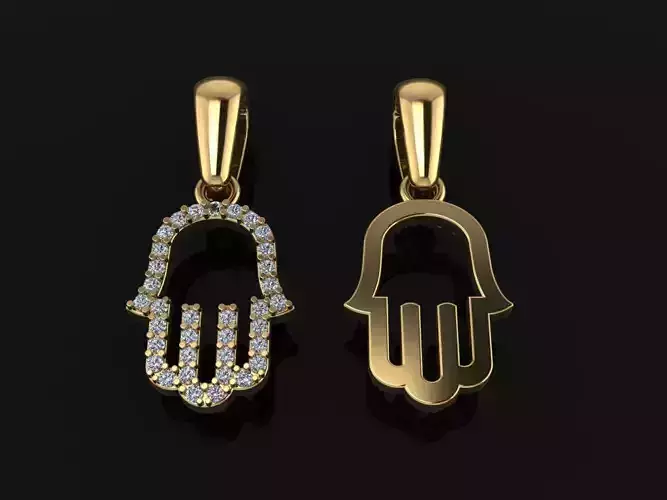 HAMSA DIAMOND PENDANT