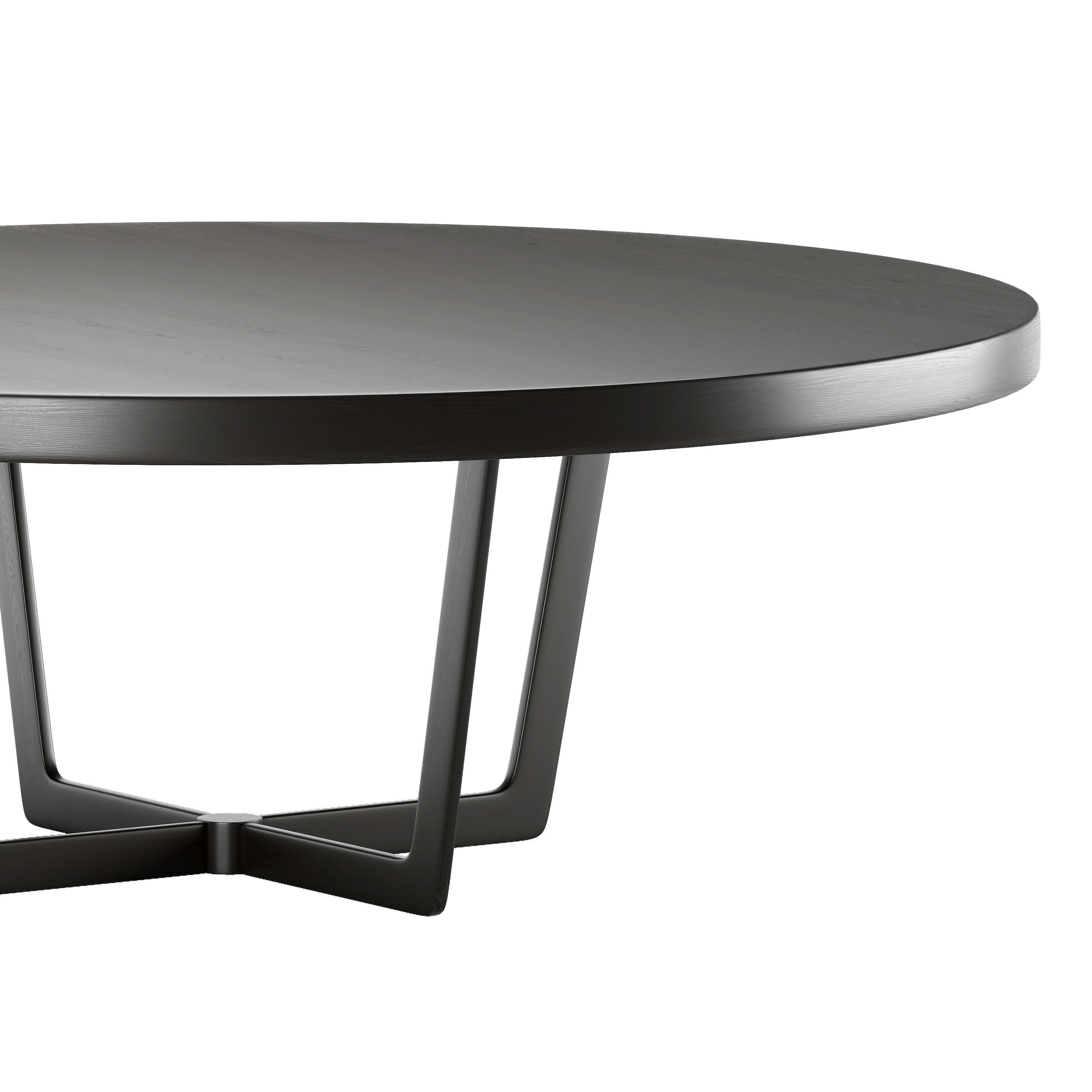 Dining set 2 chair velvet with gold legs 3D model_3