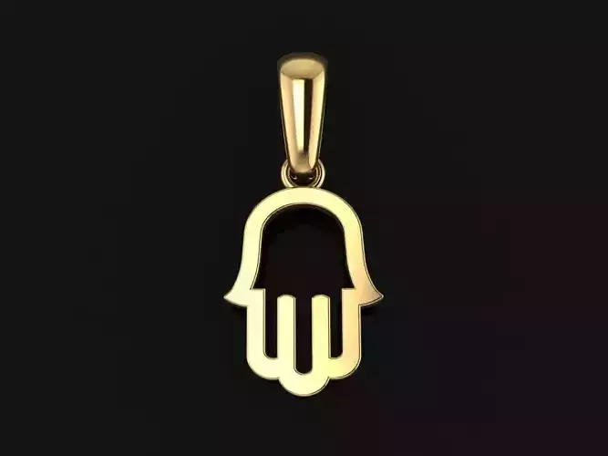 DAINTY HAMSA PENDANT FRAME CHARM