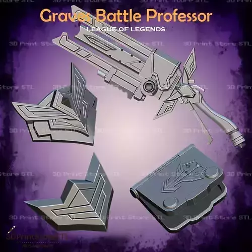 Graves Battle Professor Cosplay League of Legends - STL File 3D print model