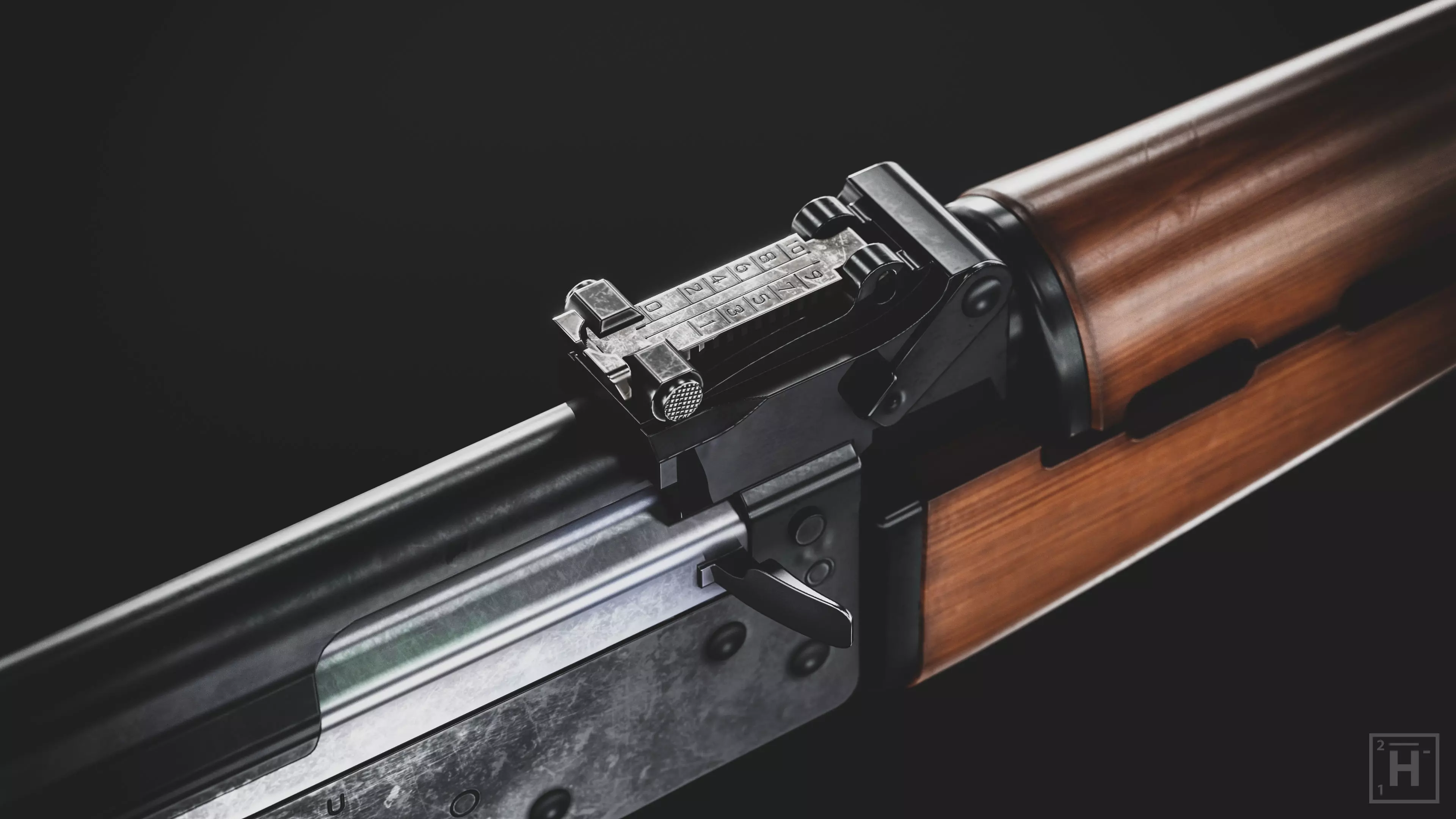 M70 Assault Rifle Low-poly 3D model_0