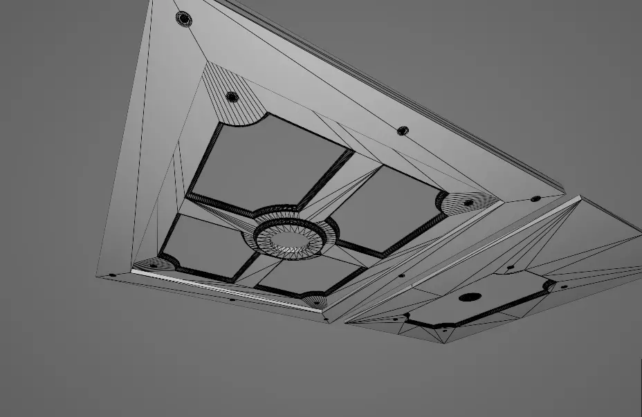 Modern diod Ceiling 3d model 3ds max 2017 Vray lights 3D model