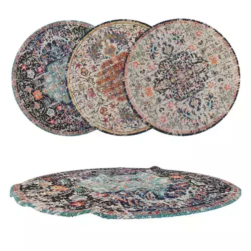 Round Rug Set 137