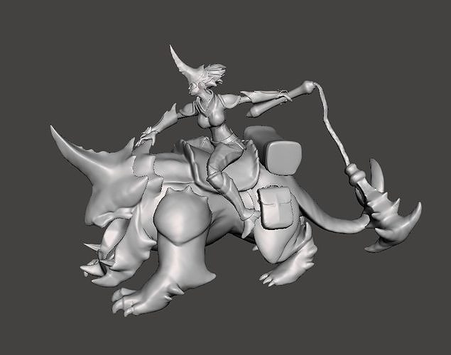 Beast Hunter Sejuani 3D Model 3D print model
