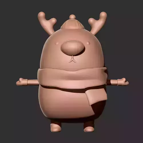 Deer 3d model reindeer