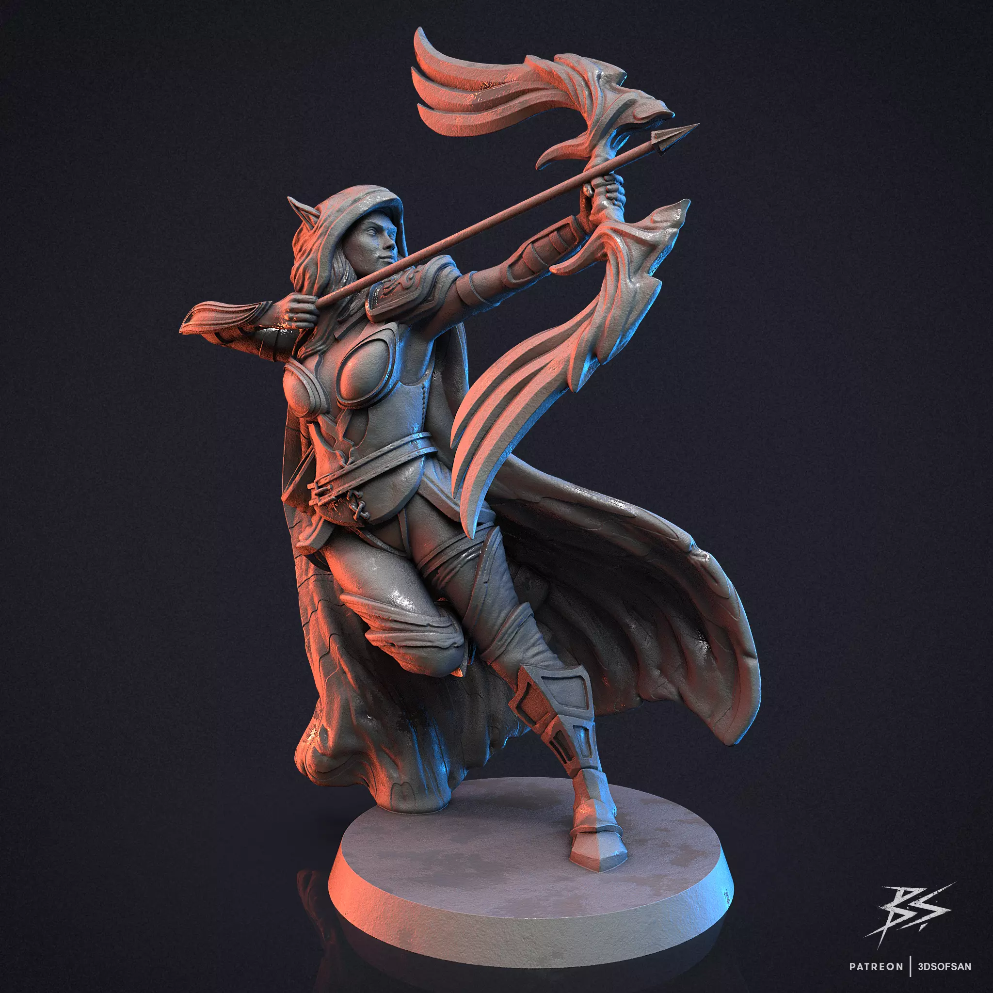 Elf Archer 3D print model