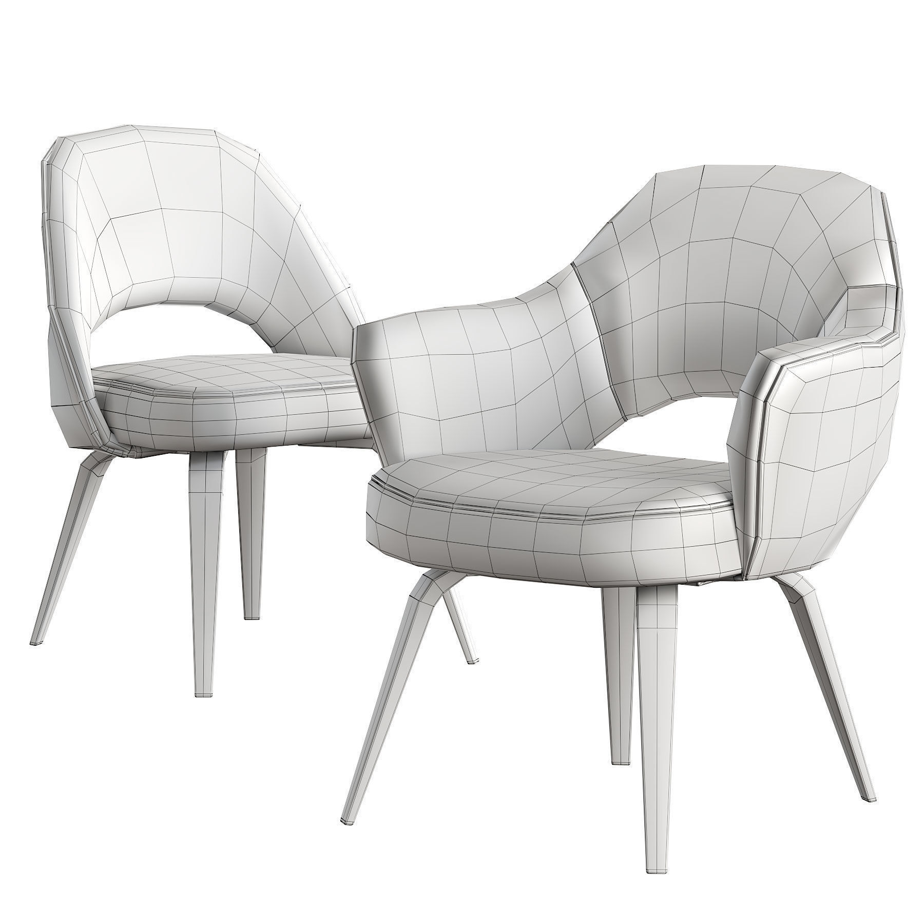 Knoll Saarinen Executive Arm Chair 3D model_3