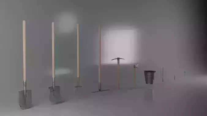 Country garden tools game-ready