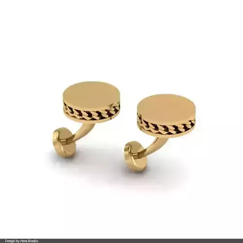 cufflink pair of gold plated cufflinks