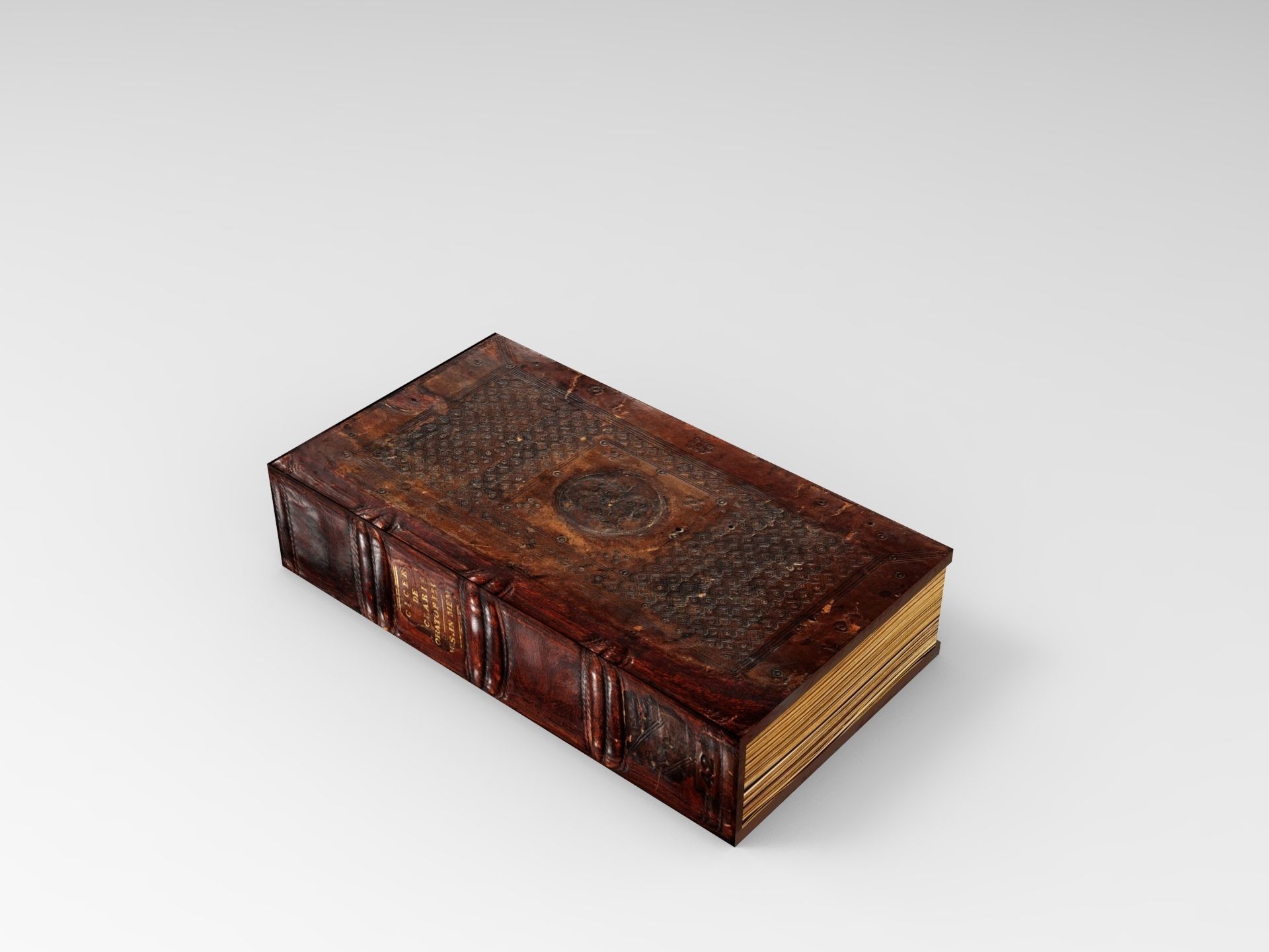 An Old Book  Low-poly 3D model_1