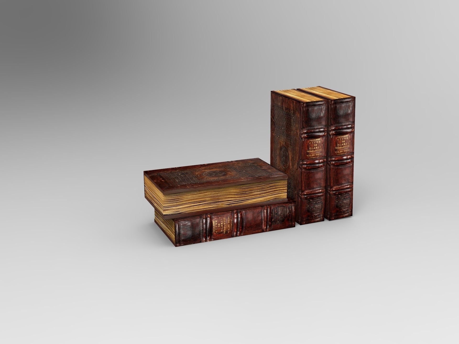 An Old Book  Low-poly 3D model_2