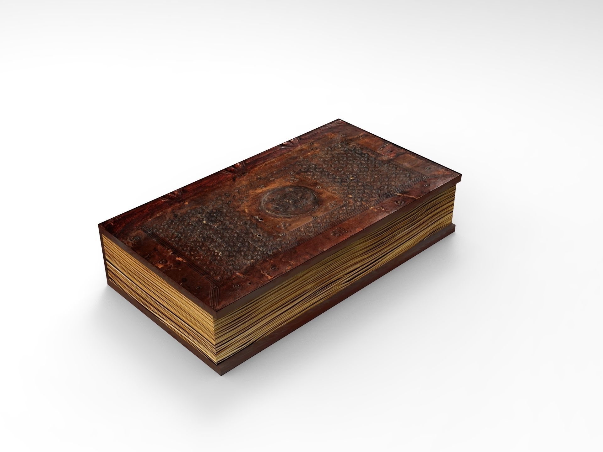 An Old Book  Low-poly 3D model_3