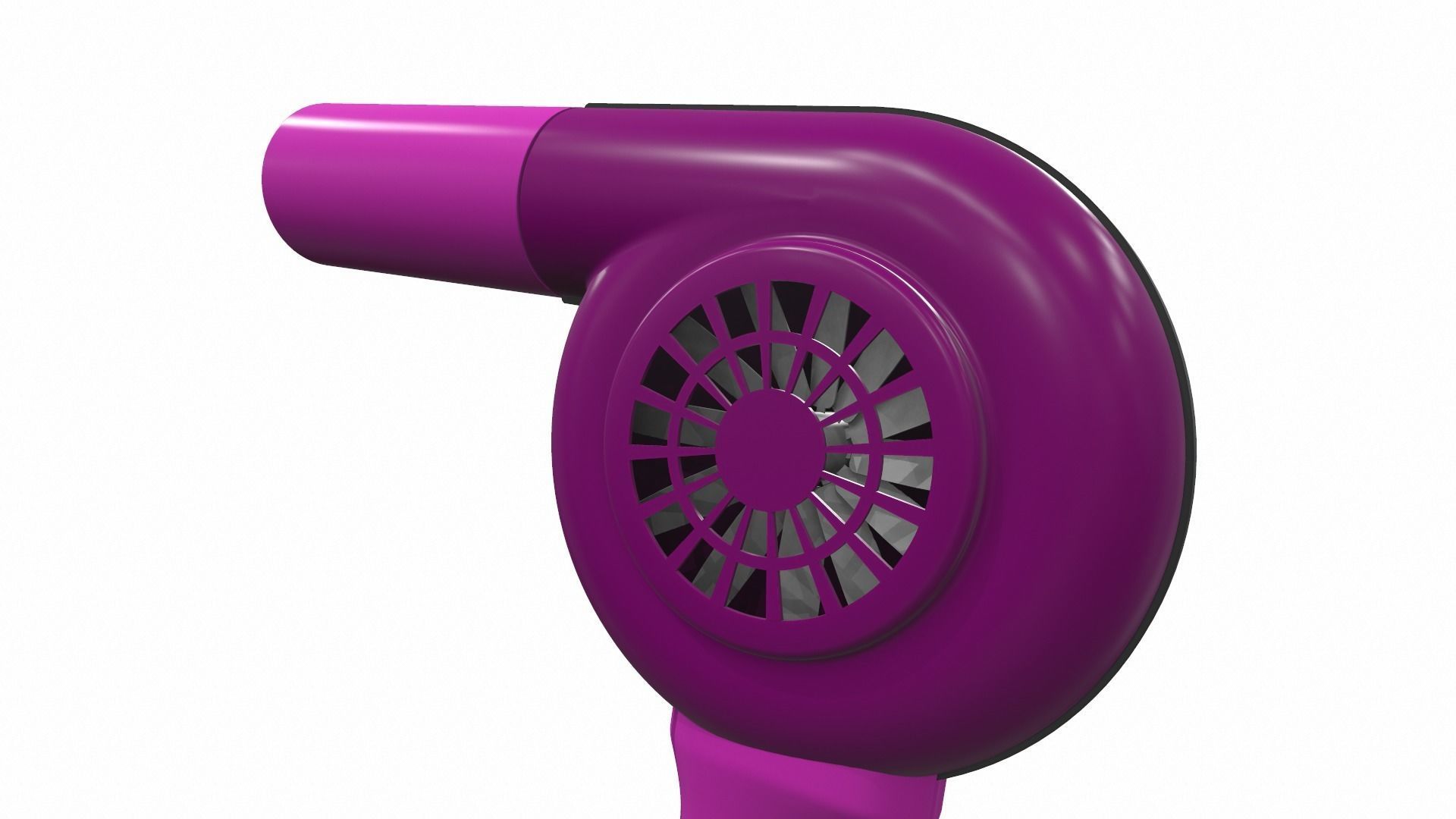 Hair dryer L8 3D model_3