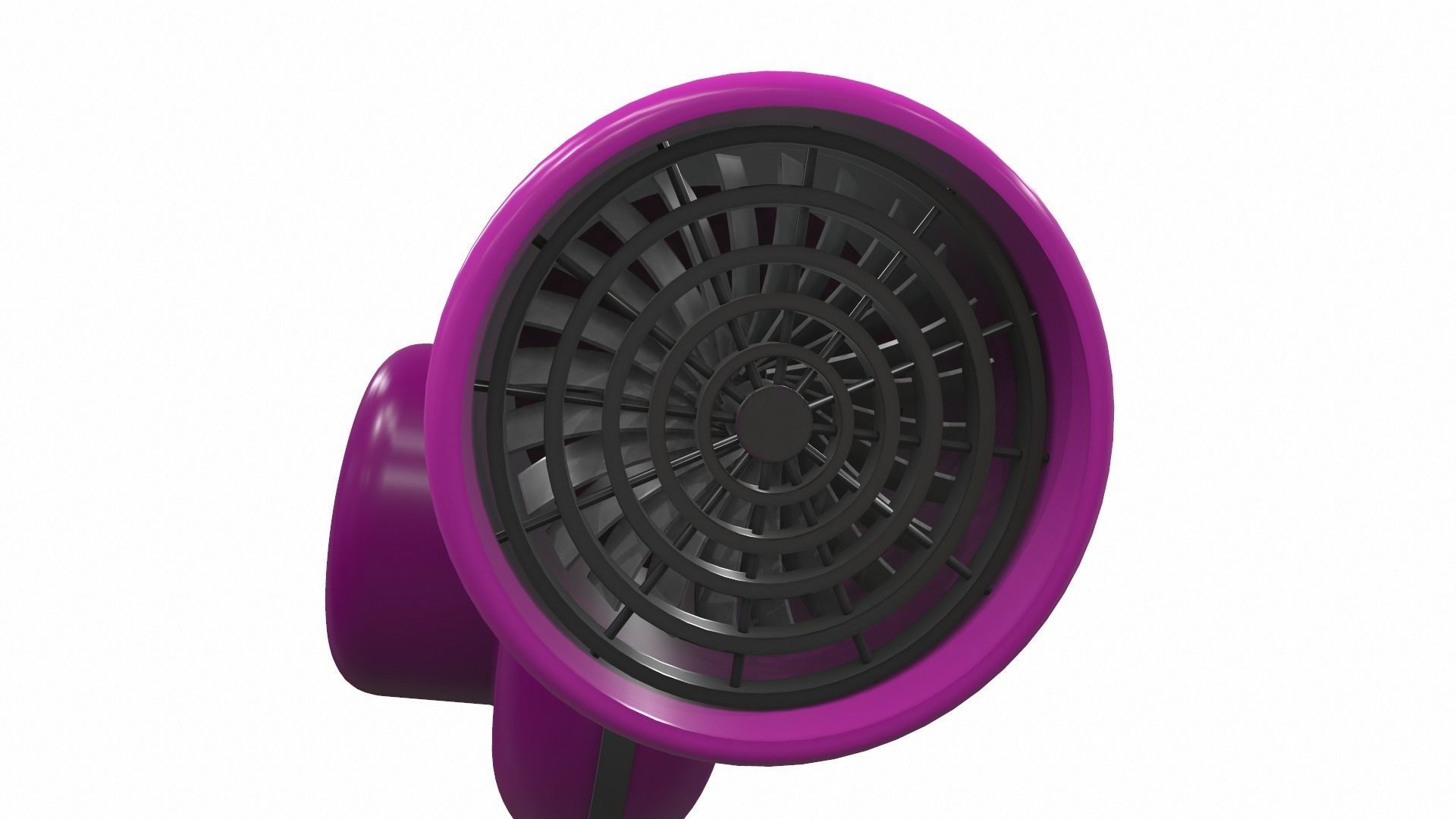 Hair dryer L8 3D model_5