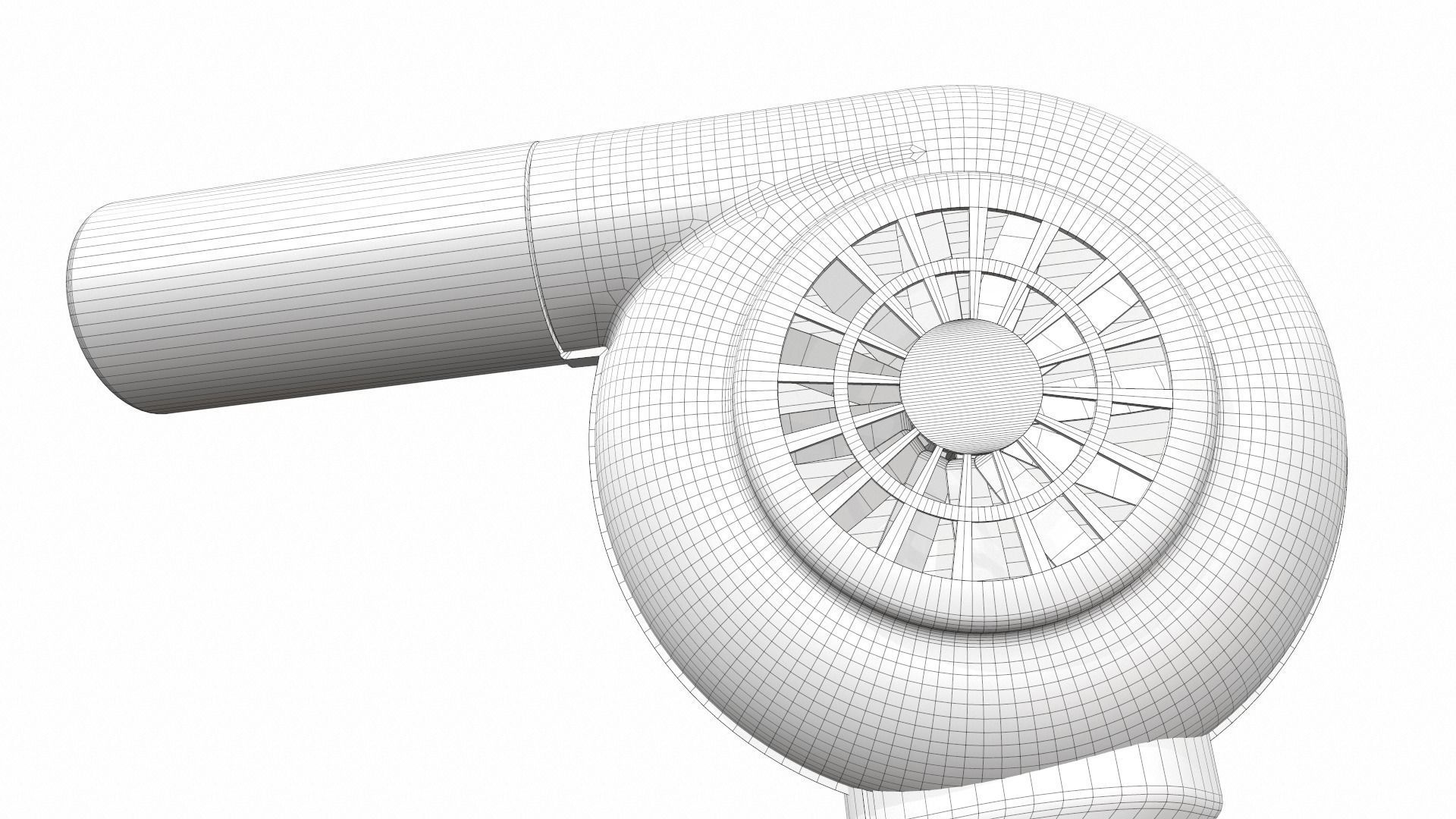 Hair dryer L8 3D model_10