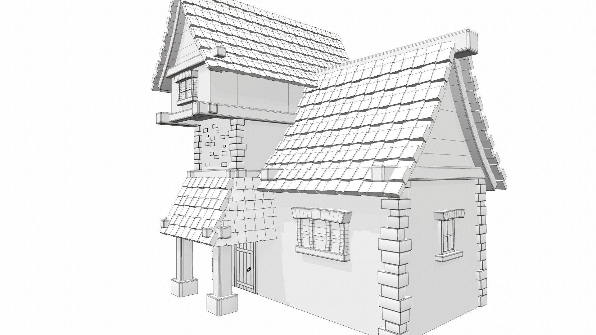 Cartoon house 07 3D model_20