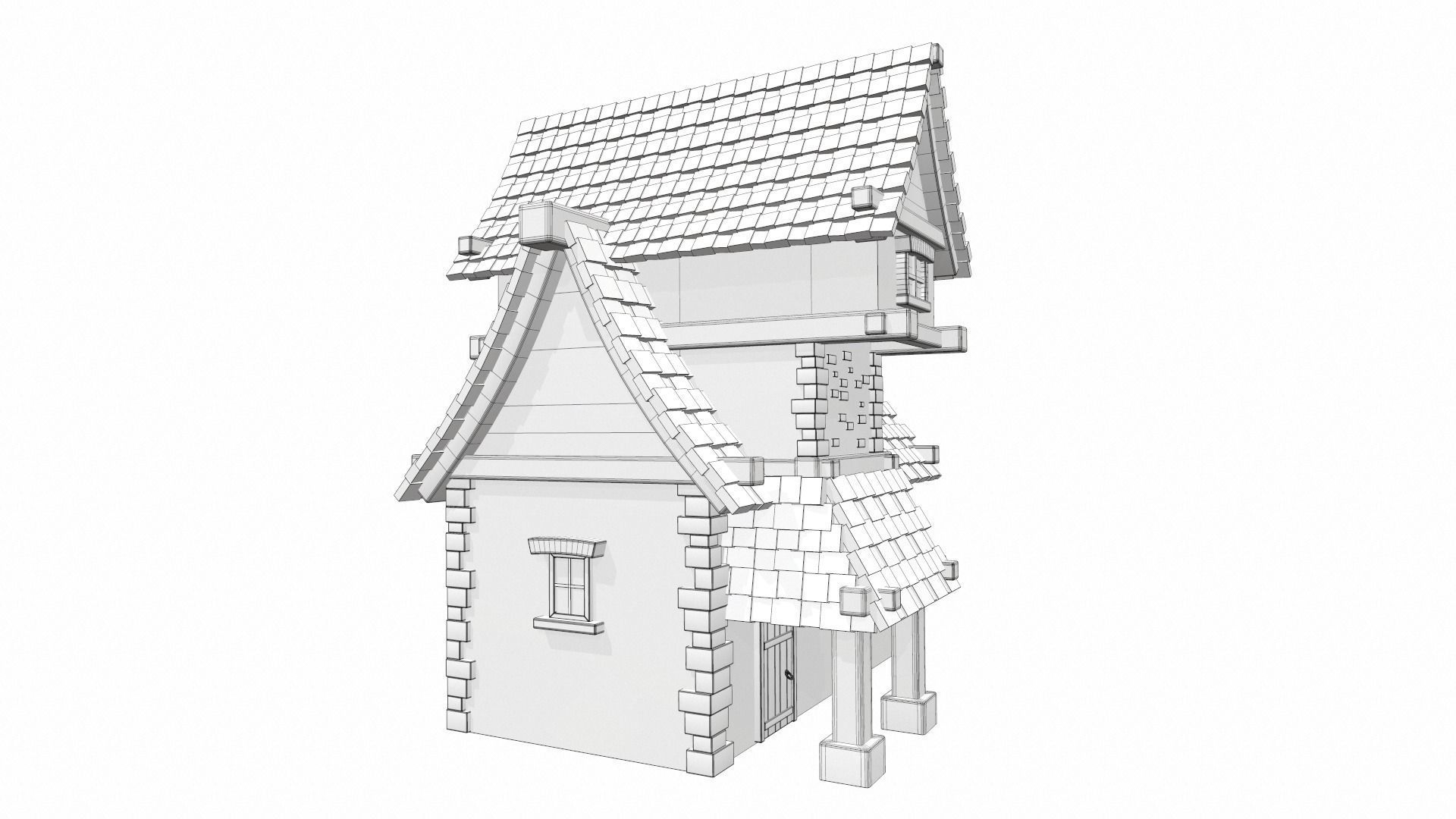 Cartoon house 07 3D model_17