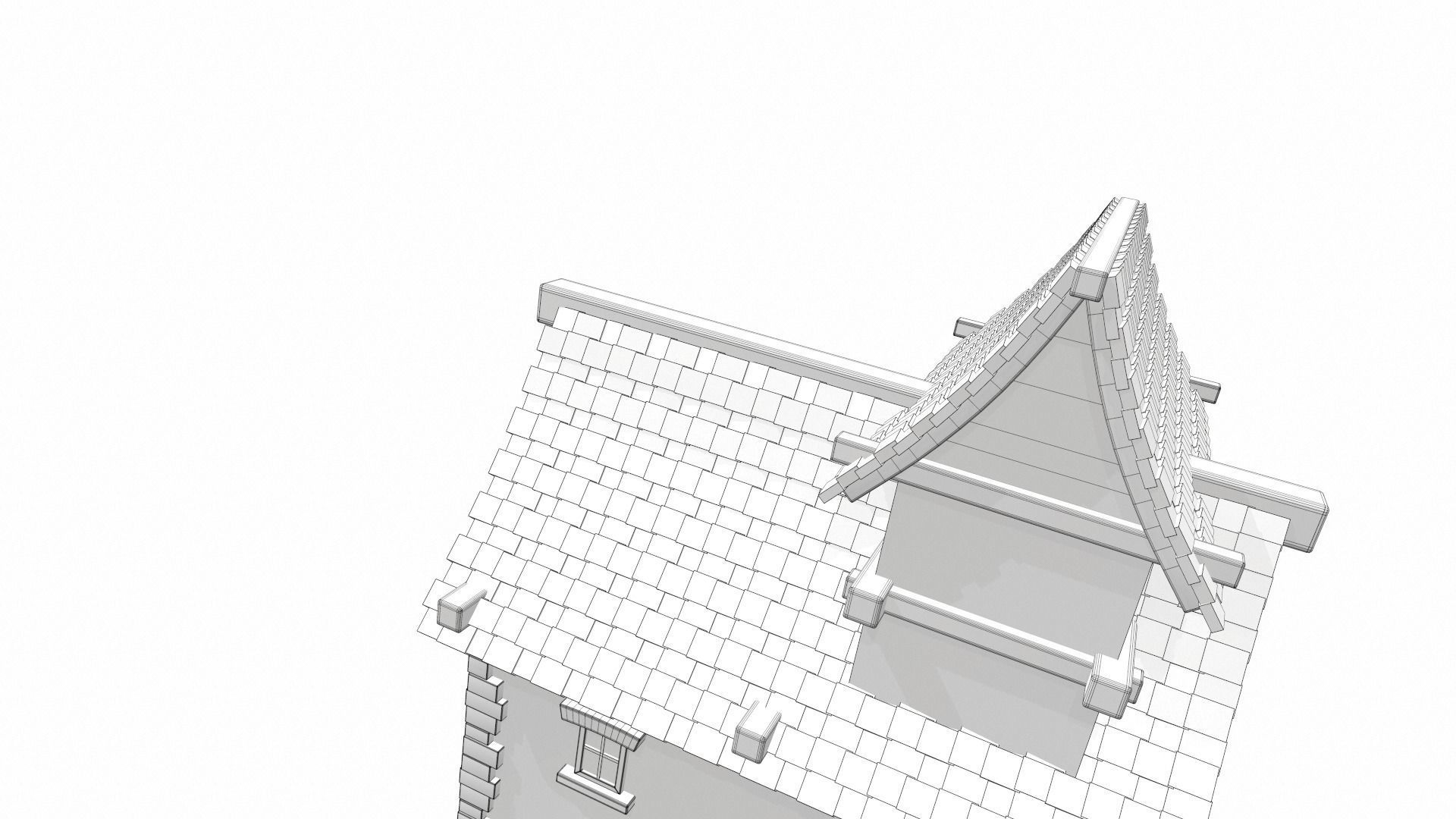 Cartoon house 07 3D model_24