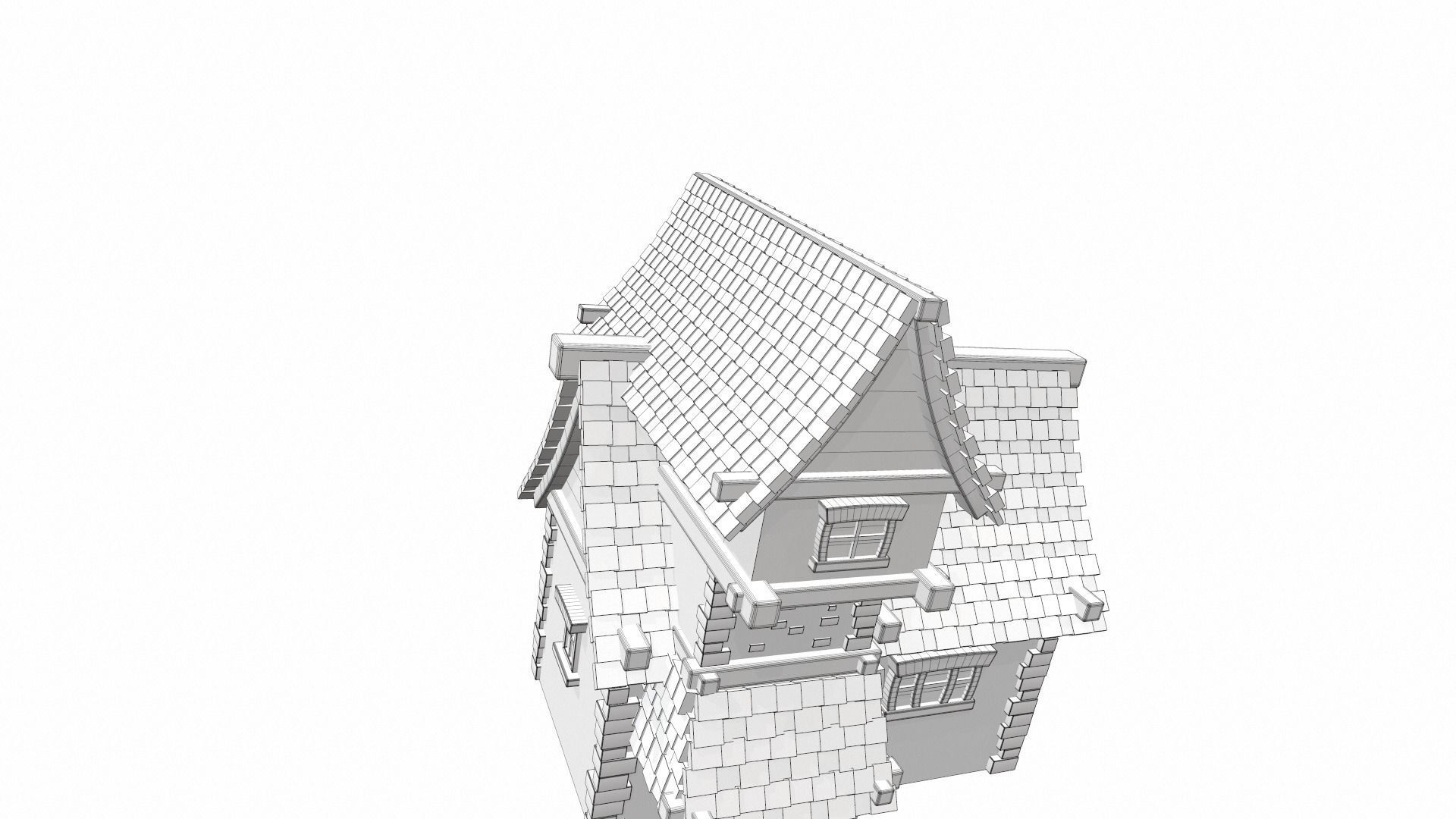 Cartoon house 07 3D model_22