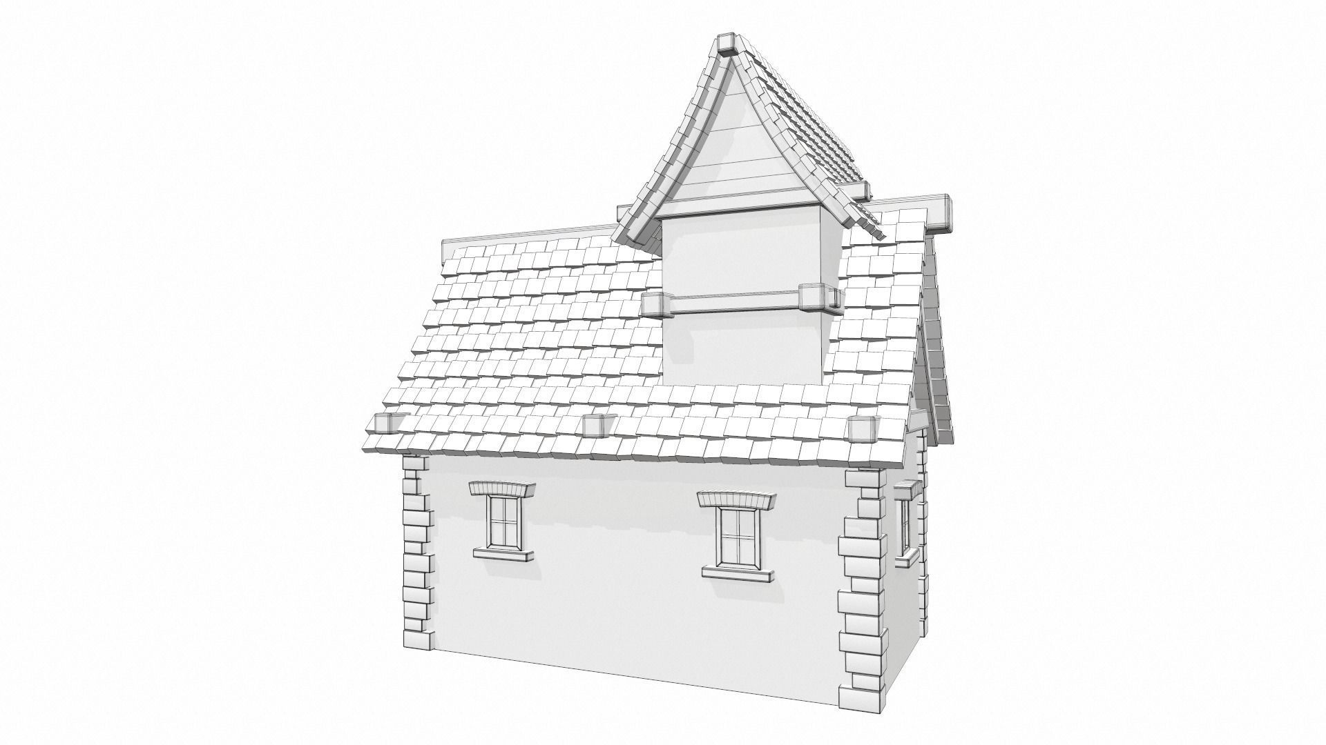 Cartoon house 07 3D model_18